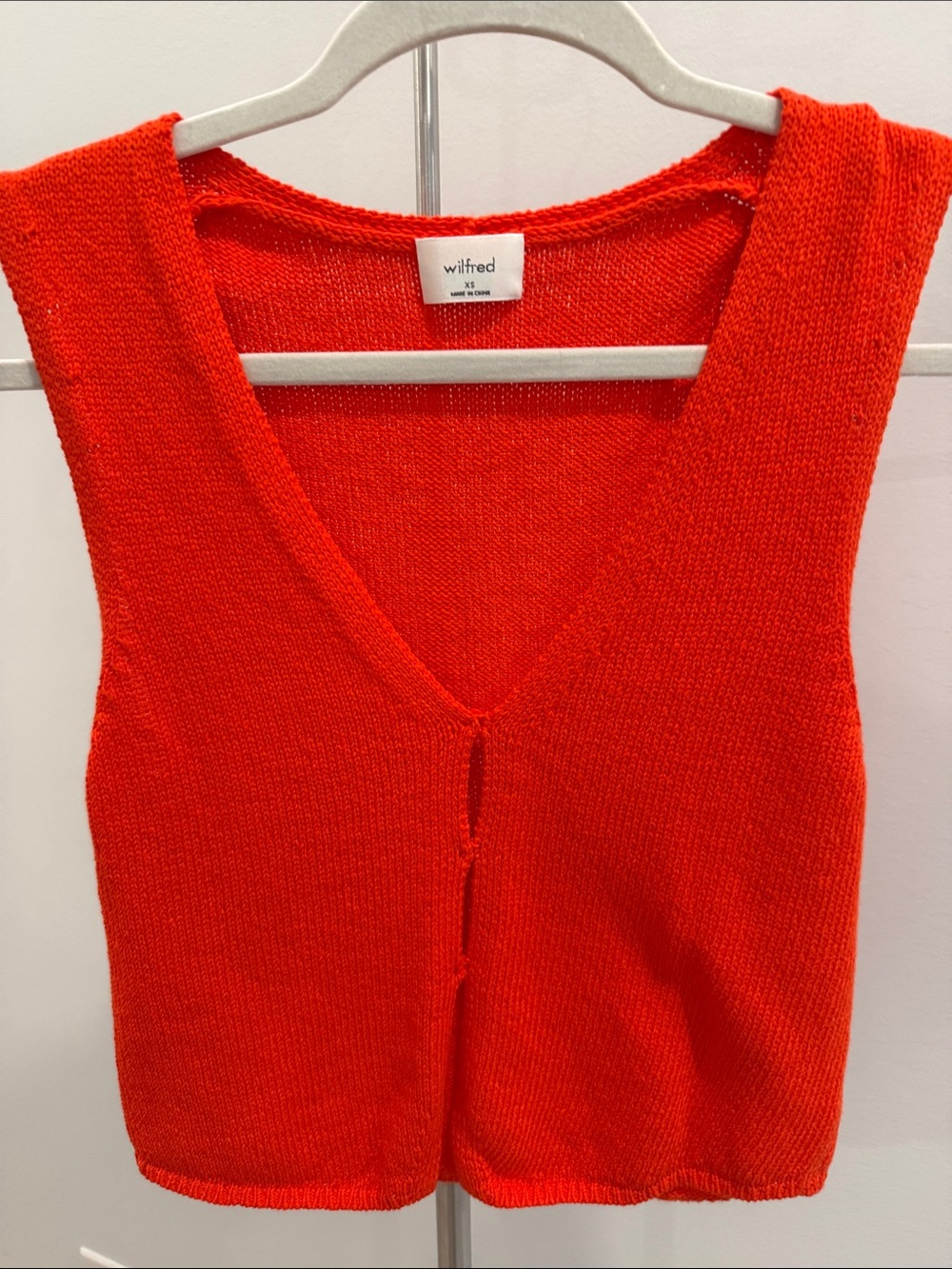 Wilfred Strand Sweater Vest, Tangerine, size XS